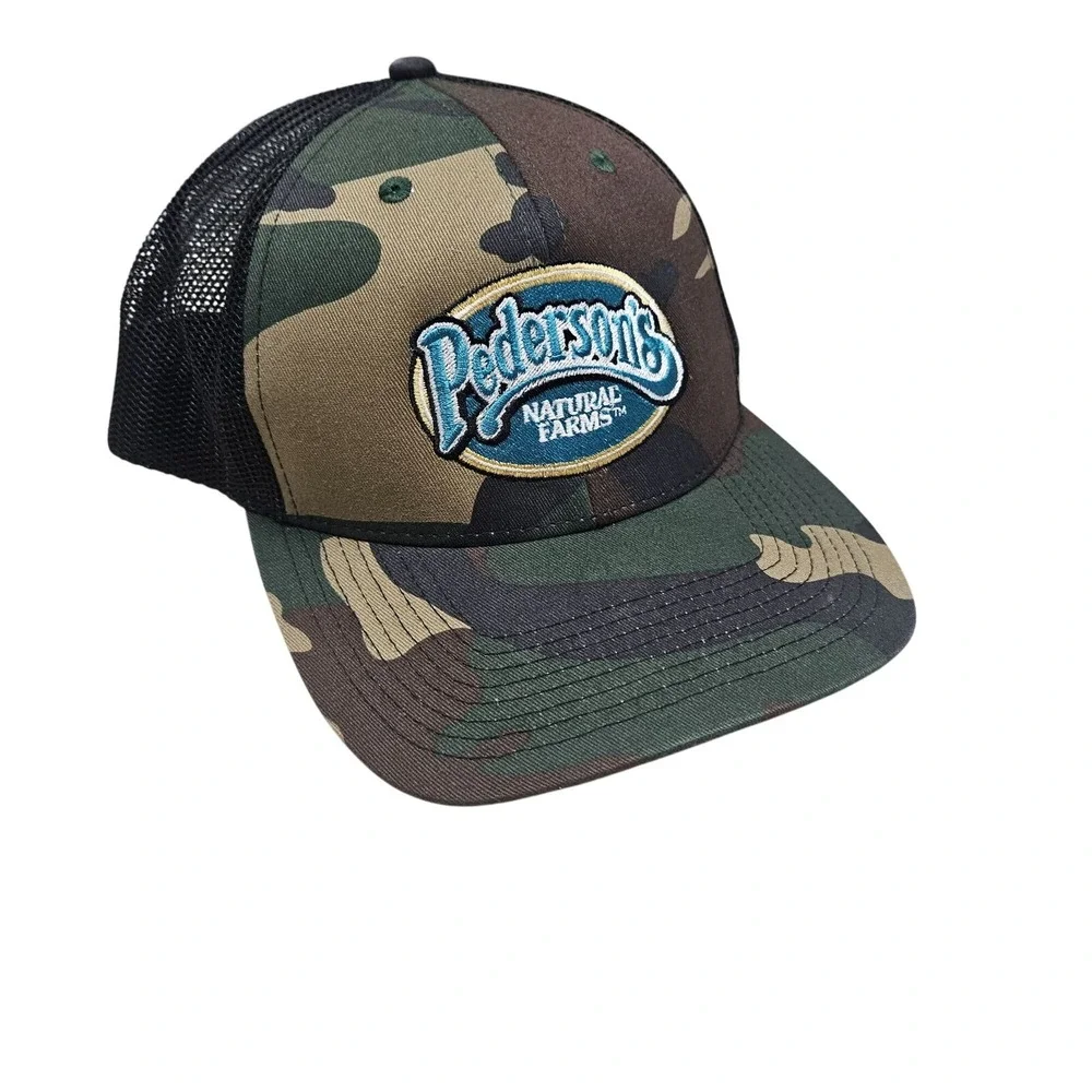 Outdoor Cap Pedersons Natural Farms‎ Camo Trucker Hat Mesh Back Adjustable...